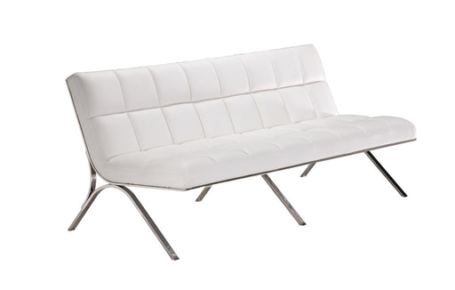 Antimony Mid-Century White Leatherette Sofa Set — view 2