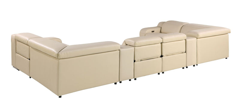 1116 - 10-Piece U-Shaped Sectional Sofa In With 4 Power Recliners & Power Headrests