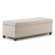 Kingsley - Upholstered Large Storage Ottoman - R&R Furniture Gallery (Fountain Valley, CA)
