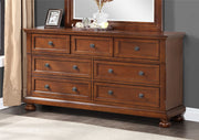Glory Furniture Meade dresser with multiple drawers and wooden finish, designed for bedroom storage and organization.