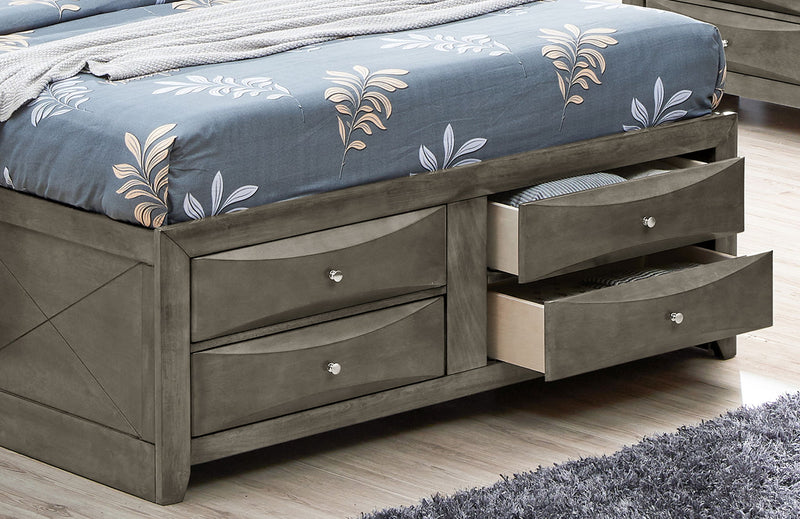 Modern Design Storage Bed With Bookcase Headboard - R&R Furniture Gallery (Fountain Valley, CA)