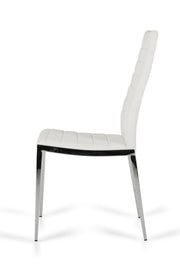 Libby - Modern White Leatherette Dining Chair (Set of 2) — view 2