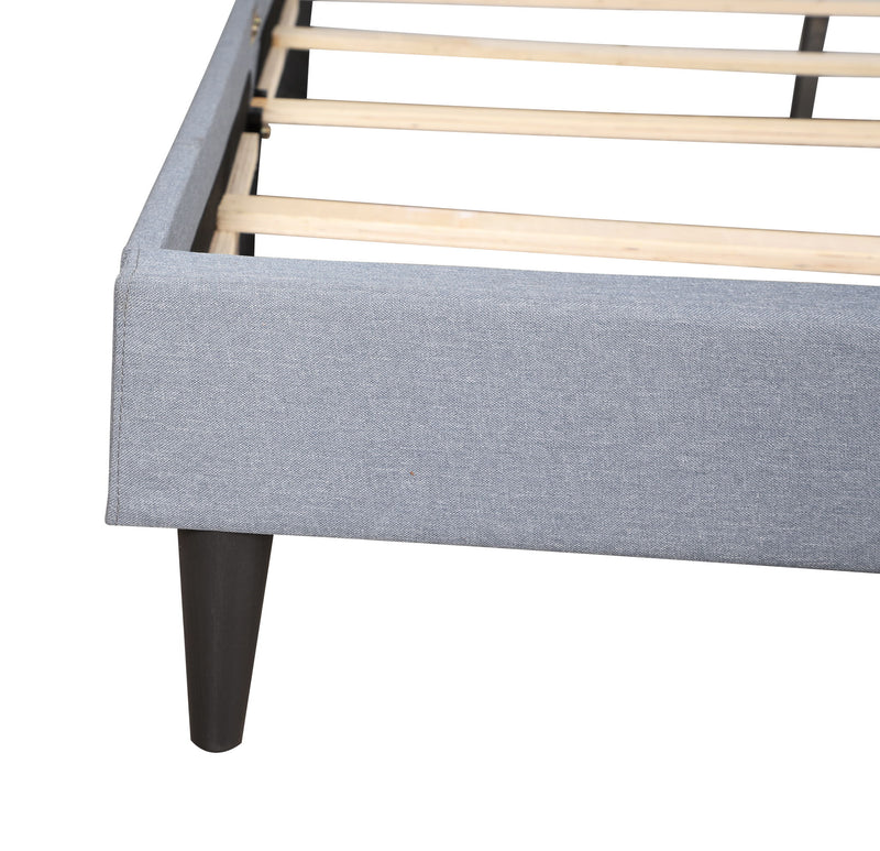 Button tufted upholstered bed in a cozy charm design by Glory Furniture, featuring a plush headboard and elegant fabric finish.