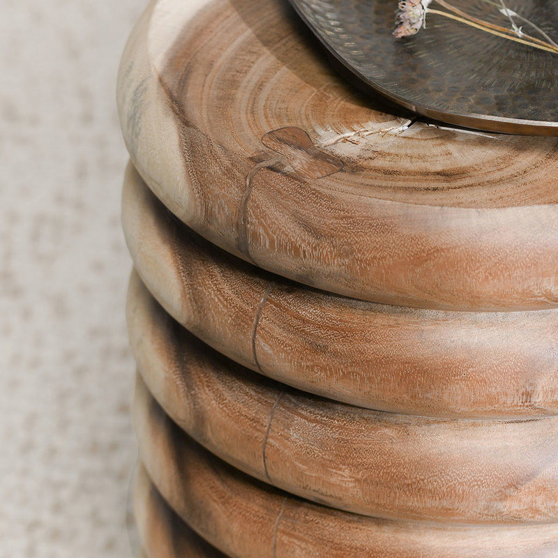 Gala - Round End Table - Natural - R&R Furniture Gallery (Fountain Valley, CA)