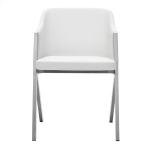 Darcy Modern White Leatherette Dining Chair (Set of 2) — view 2