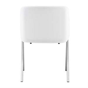 Darcy Modern White Leatherette Dining Chair (Set of 2) — view 3