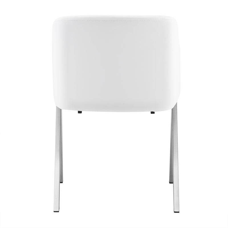 Darcy Modern White Leatherette Dining Chair (Set of 2) — view 3