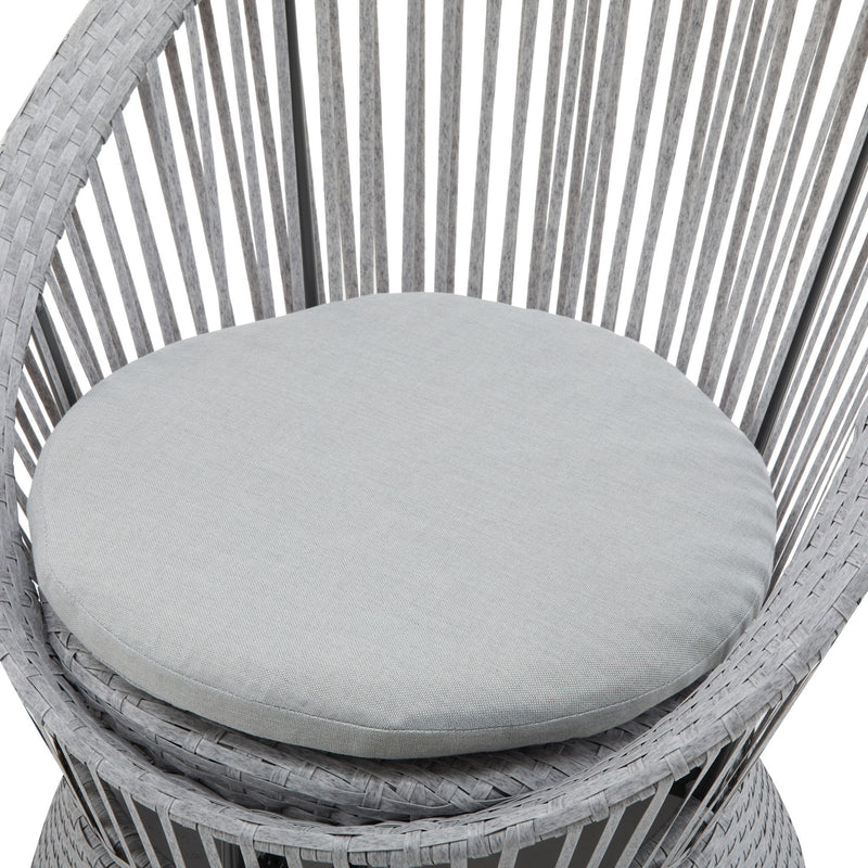 Modern Swivel Wicker Lounge Chair With Round Design - R&R Furniture Gallery (Fountain Valley, CA)