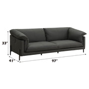 Tadi - Sofa - Black Top Grain Leather - R&R Furniture Gallery (Fountain Valley, CA)