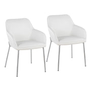 Set of two Lumi Source Daniella contemporary modern dining chairs with sleek design and neutral upholstery.