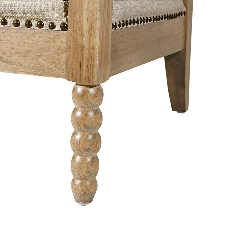 Arm Chair With Open Back Spindle Design, Padded Armrests - R&R Furniture Gallery (Fountain Valley, CA)