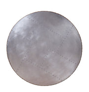 Tamas - 16" Coffee Table - Aluminum & Cocoa Top Grain Leather - R&R Furniture Gallery (Fountain Valley, CA)