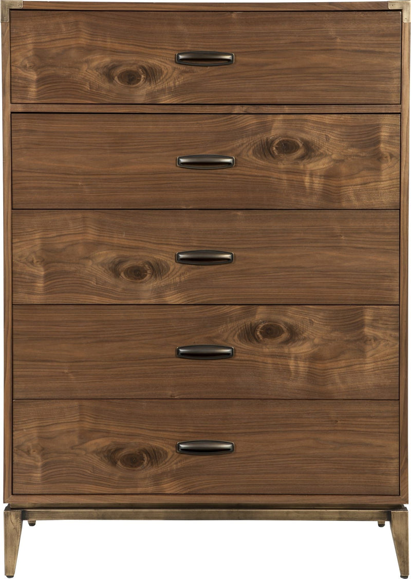 Adler Five Drawer Chest in Natural Walnut (2024)