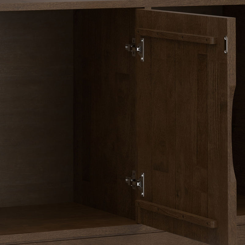 Harper - 3 Door Sideboard Buffet / Storage Cabinet - Walnut Brown - R&R Furniture Gallery (Fountain Valley, CA)