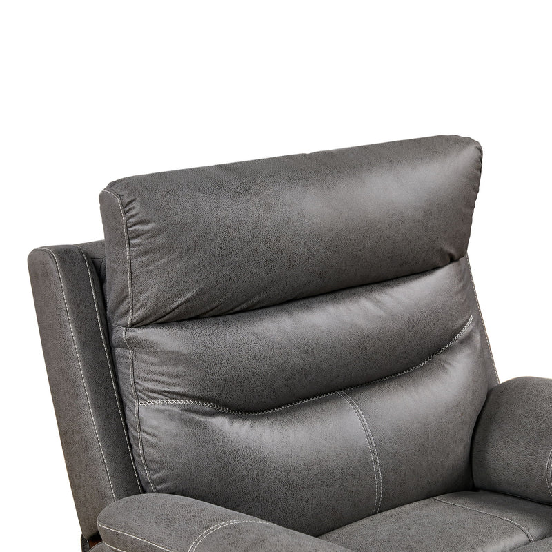 Refined Comfort Liyasi dual Okin motor swivel rocking recliner chair with infinite positions, headrest, and power function.