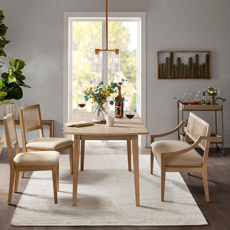Modern Armless Dining Chair With Cane Back (Set of 2) - R&R Furniture Gallery (Fountain Valley, CA)