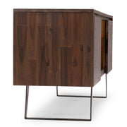 Lowry - TV Media Stand - Distressed Charcoal Brown - R&R Furniture Gallery (Fountain Valley, CA)