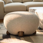 Pucker - Boucle Ottoman - Warm Gray - R&R Furniture Gallery (Fountain Valley, CA)