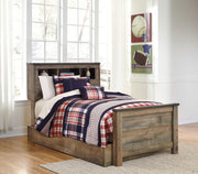 Trinell - Twin Bookcase Bed With 1 Large Storage Drawer - Brown - R&R Furniture Gallery (Fountain Valley, CA)