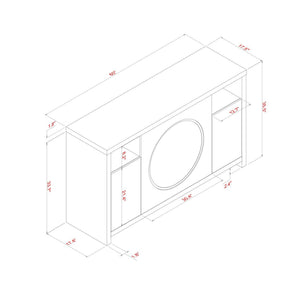 Nancy - Entertainment Unit With Bluetooth Speaker And LED Lighting - Gray