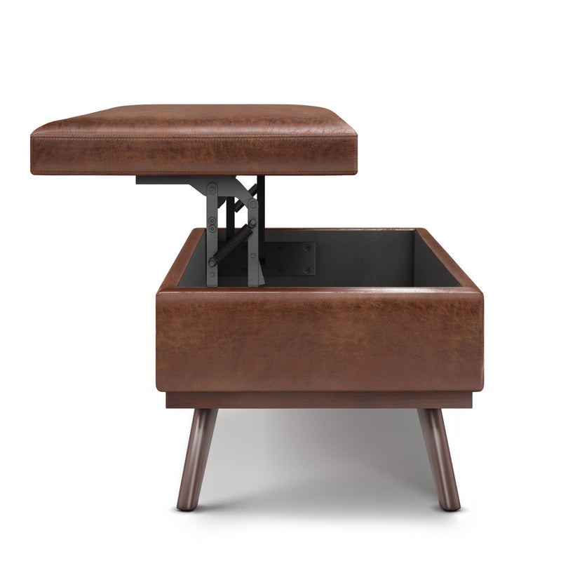Owen - Lift Top Large Coffee Table Storage Ottoman, Mid Century Style - R&R Furniture Gallery (Fountain Valley, CA)