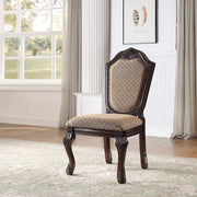 Chateau De Ville - Side Chair (Set of 2) - Fabric & Espresso - R&R Furniture Gallery (Fountain Valley, CA)