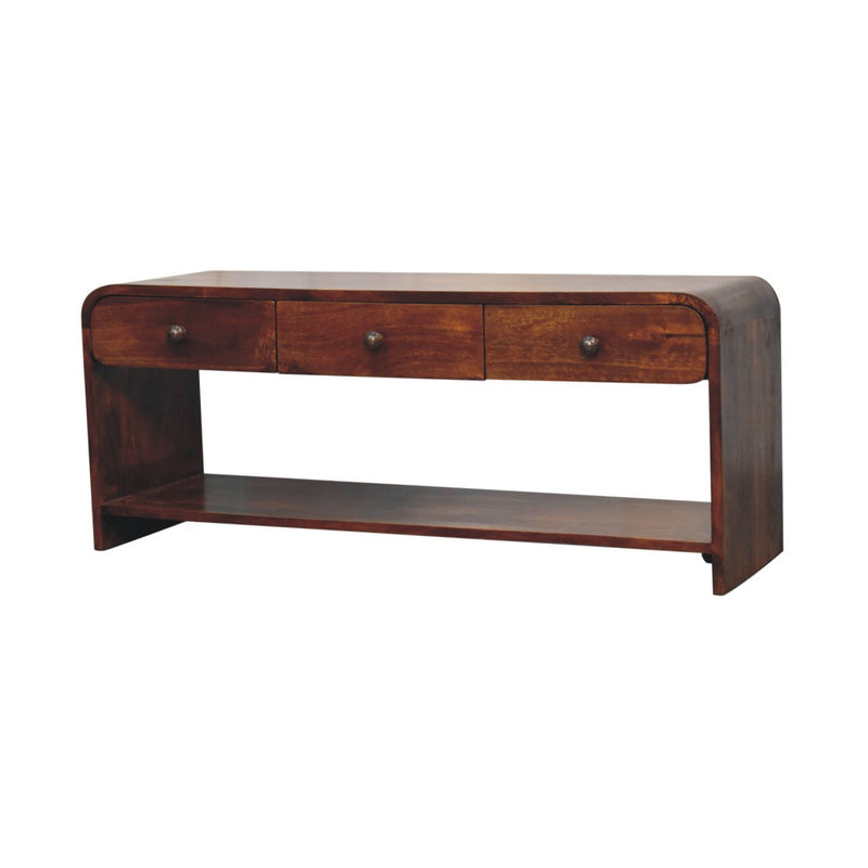 Aspen - Slim Media Unit - Dark Brown - R&R Furniture Gallery (Fountain Valley, CA)