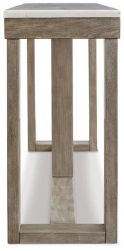 Loyaska - Sofa Table - Brown / Ivory - R&R Furniture Gallery (Fountain Valley, CA)