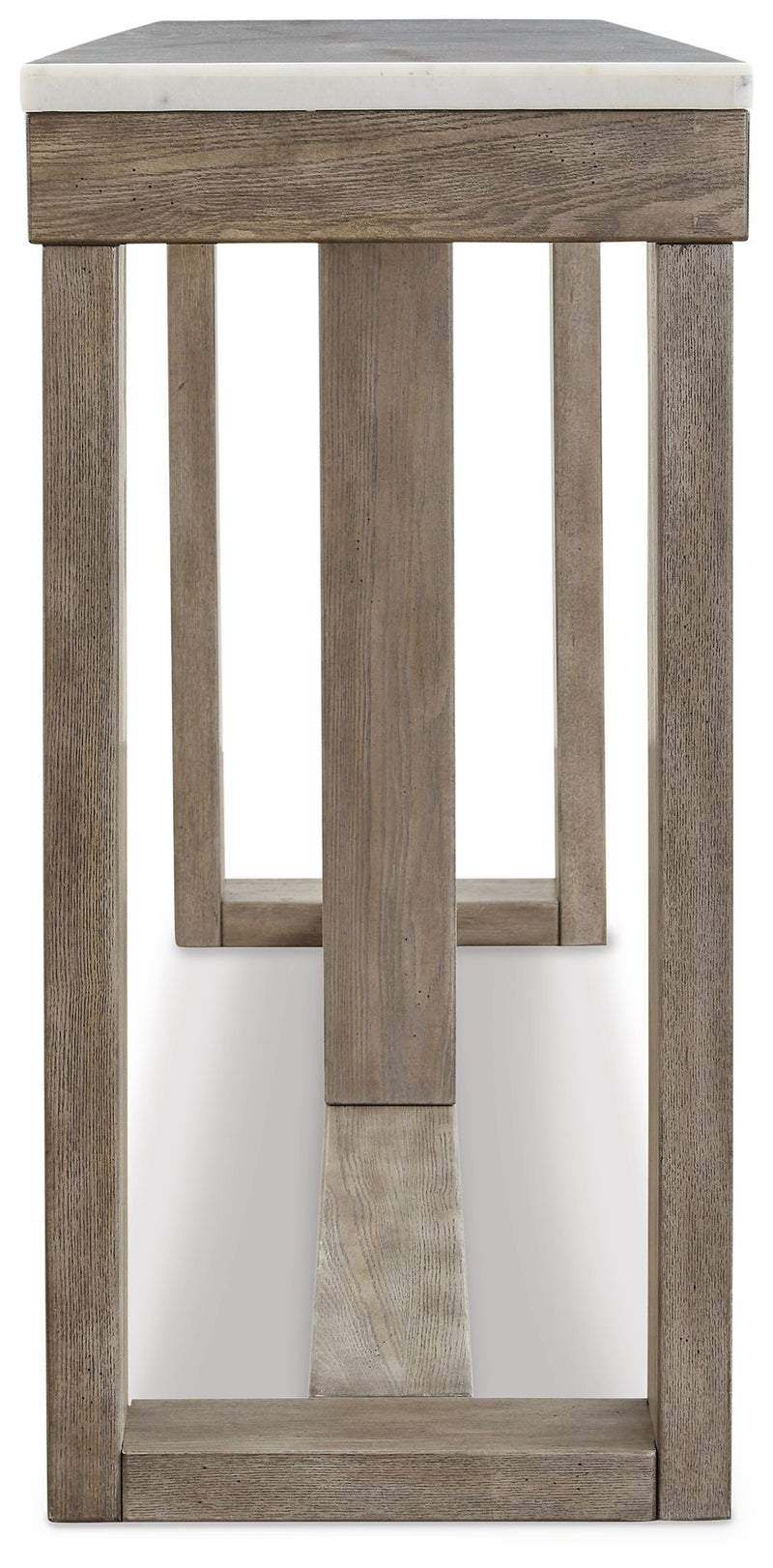 Loyaska - Sofa Table - Brown / Ivory - R&R Furniture Gallery (Fountain Valley, CA)
