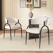 Contemporary Upholstered Dining Chairs With Metal Legs (Set of 2) - R&R Furniture Gallery (Fountain Valley, CA)