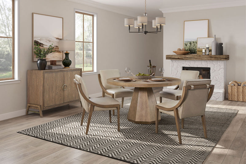 Elegant Round Dining Table - R&R Furniture Gallery (Fountain Valley, CA)