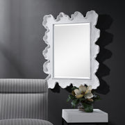 Uttermost Sea Coral wall mirror featuring a detailed coral-inspired design, ready to enhance coastal or nautical decor.