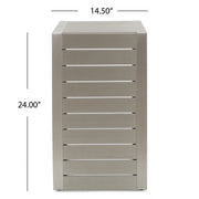 Aluminum Outdoor C - Shaped Side Table For Patio - R&R Furniture Gallery (Fountain Valley, CA)