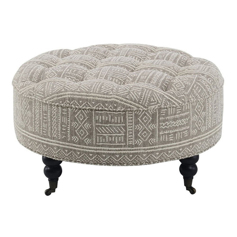 Upendo - Ottoman With Caster - Pattern Fabric - R&R Furniture Gallery (Fountain Valley, CA)