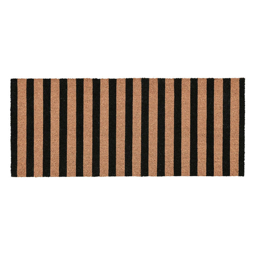 Doormats - Striped Doormat - Black / Natural - R&R Furniture Gallery (Fountain Valley, CA)