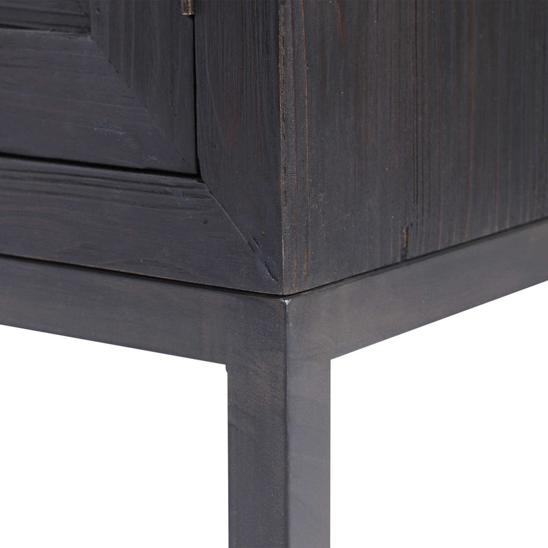 Uttermost Aiken accent cabinet with a sleek design, featuring wood finish and modern hardware for stylish storage.
