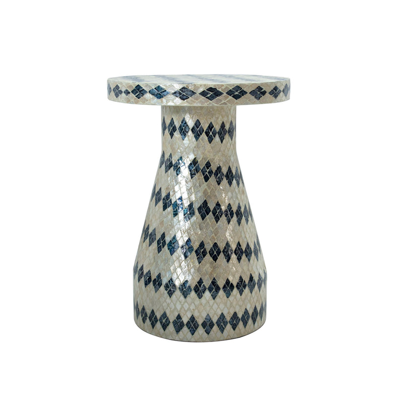 Halio - Checkered Shell Side Table - R&R Furniture Gallery (Fountain Valley, CA)