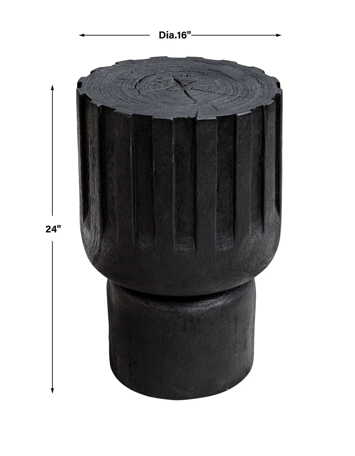 Goblet - Tall Accent Table - Black
