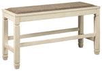 Bolanburg - DBL Counter UPH Bench  - Beige - R&R Furniture Gallery (Fountain Valley, CA)