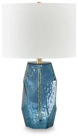 Tallow - Glass Table Lamp - Blue - R&R Furniture Gallery (Fountain Valley, CA)