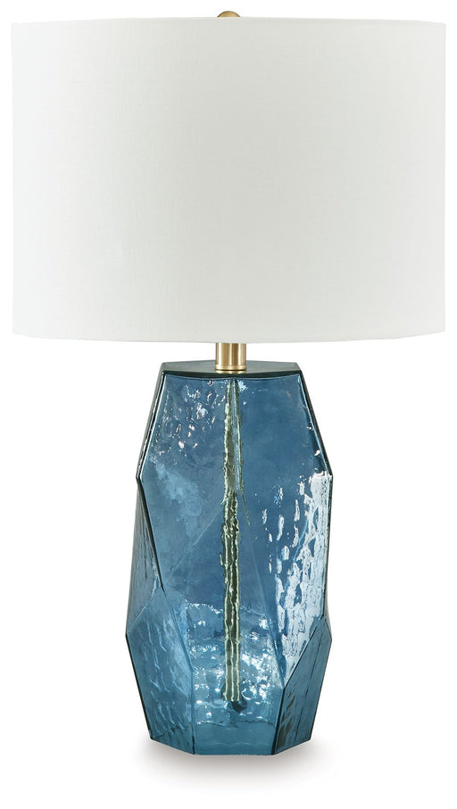 Tallow - Glass Table Lamp - Blue - R&R Furniture Gallery (Fountain Valley, CA)