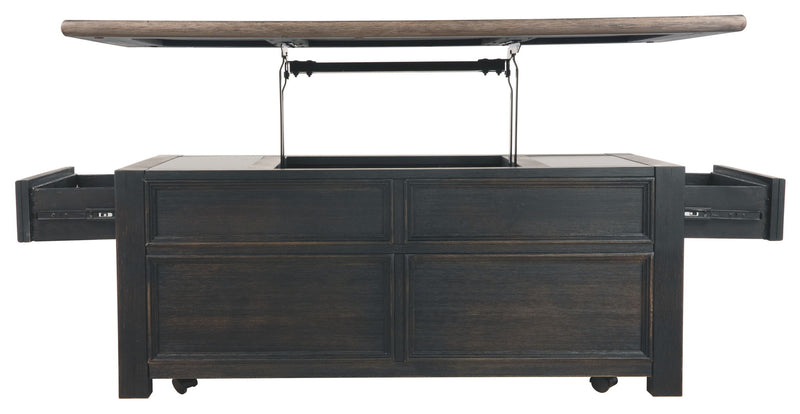 Tyler Creek - Lift Top Cocktail Table - Grayish Brown / Black - R&R Furniture Gallery (Fountain Valley, CA)
