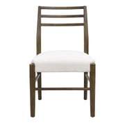 Set of two Noble House farmhouse style dining chairs with ladder back design, featuring wooden construction and cozy, rustic appeal.