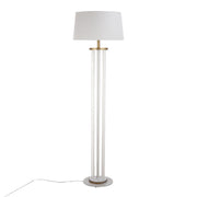Lumi Source Rope Contemporary Floor Lamp with natural and white finish, featuring a woven rope design and tall standing structure.