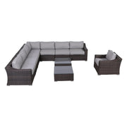 Outdoor Wicker Conversation Set With Cushions, All Weather - R&R Furniture Gallery (Fountain Valley, CA)