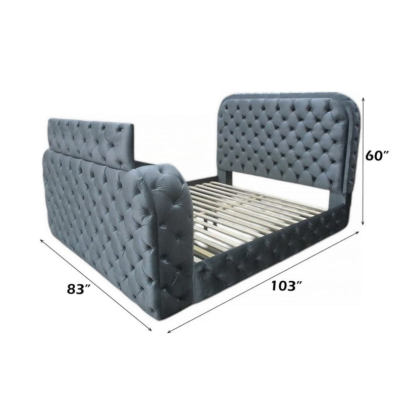 Kana - Bed With LED, Fireplace & TV Stand - R&R Furniture Gallery (Fountain Valley, CA)