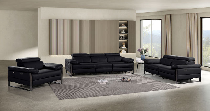1246 - Modular Power Triple Reclining Sofa, Loveseat, And Chair Set With Power Headrests