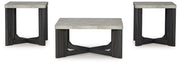 Sharstorm - Occasional Table Set (Set of 3) - Two-tone Gray - R&R Furniture Gallery (Fountain Valley, CA)