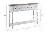 Bence - Console Table - Dark Charcoal & Antique White - R&R Furniture Gallery (Fountain Valley, CA)