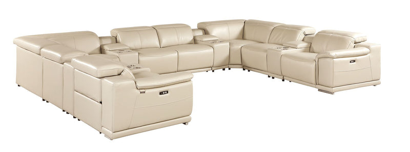9762 - 12-Piece U Shaped Sectional Sofa With 4 Power Recliners